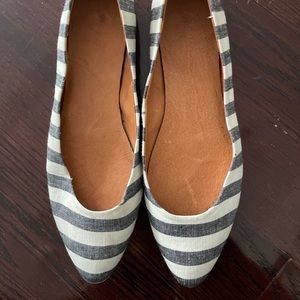 Madewell striped canvas flats 7.5